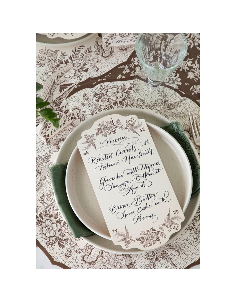 Hester & Cook Die Cut Placemats Brown Asiatic Pheasants