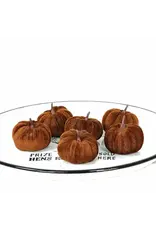 Impressive Enterprises Mini Velvet Pumpkins Set/6