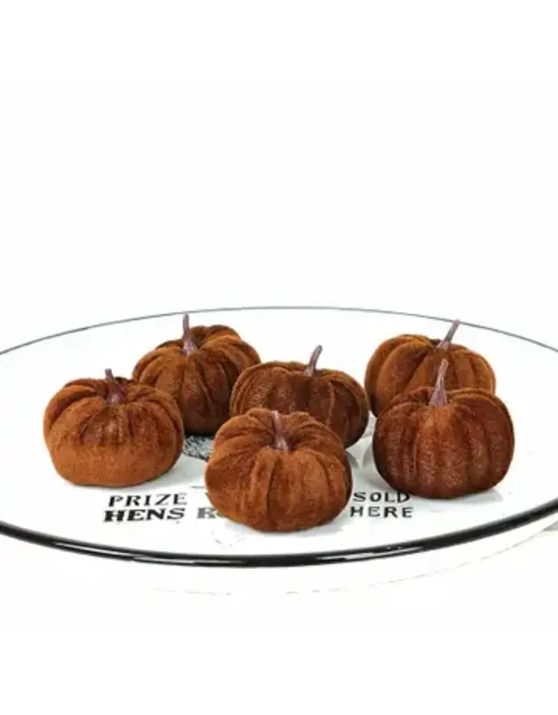 Impressive Enterprises Mini Velvet Pumpkins Set/6