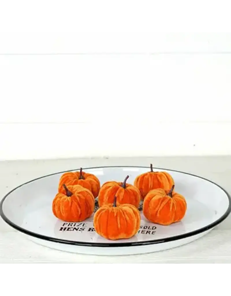 Impressive Enterprises Mini Velvet Pumpkins Set/6