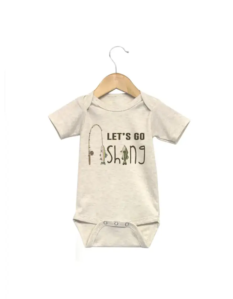 Barefoot Baby Let's Go Fishing Onesie