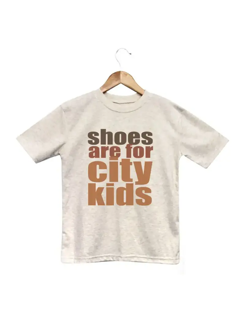 Barefoot Baby Shoes are for City Kids T-Shirt