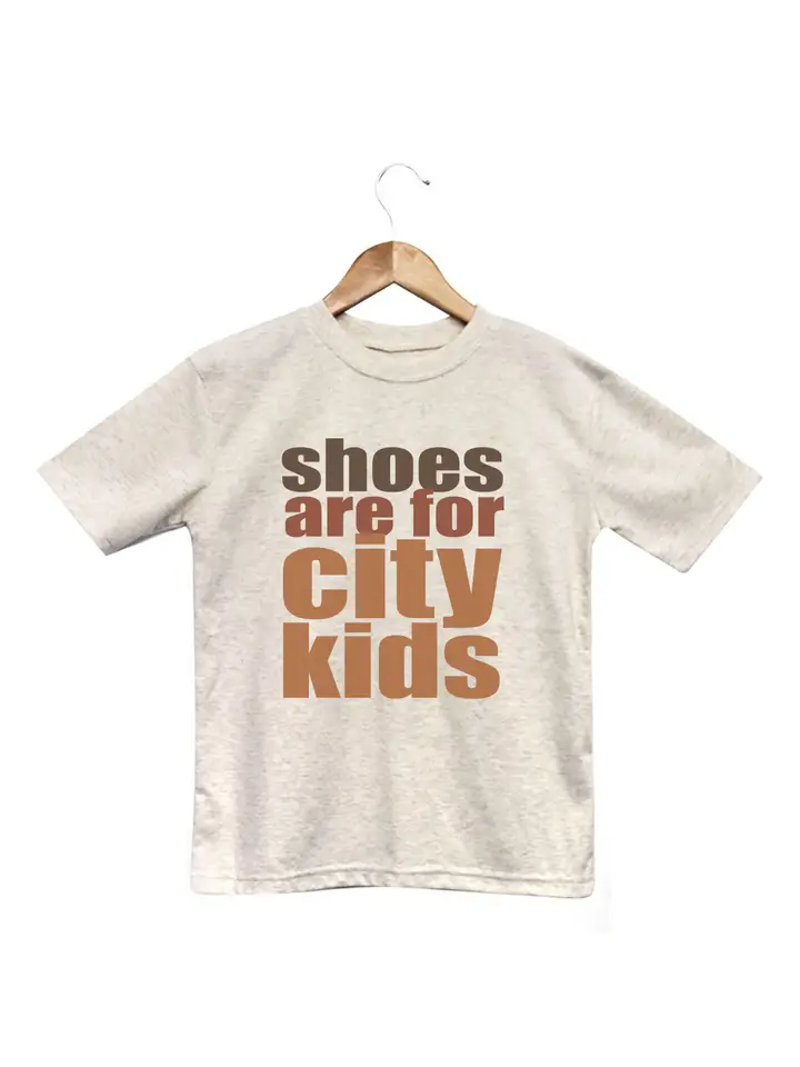 Barefoot Baby Shoes are for City Kids T-Shirt