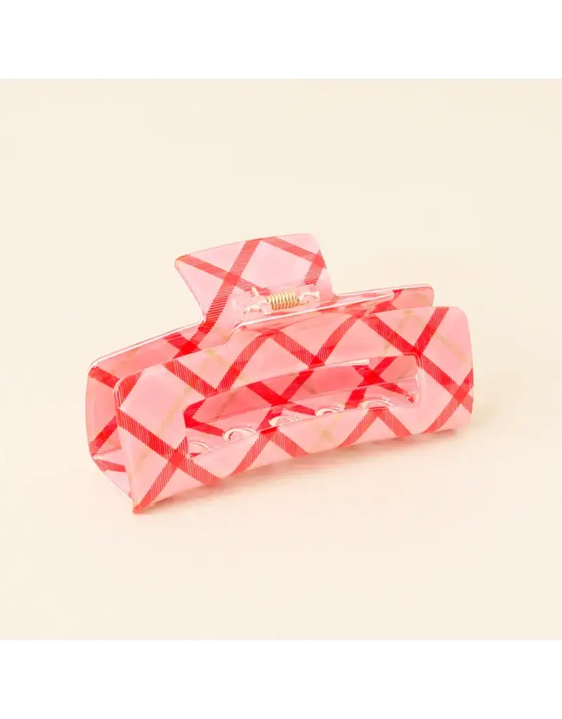 The Darling Effect Festive Plaid Claw Clip
