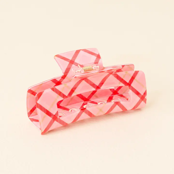The Darling Effect Festive Plaid Claw Clip