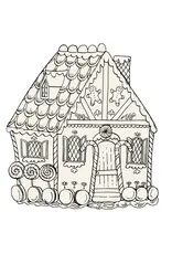 Hester & Cook Gingerbread House Coloring Placemat
