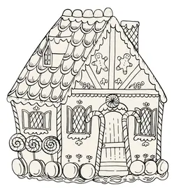 Hester & Cook Gingerbread House Coloring Placemat