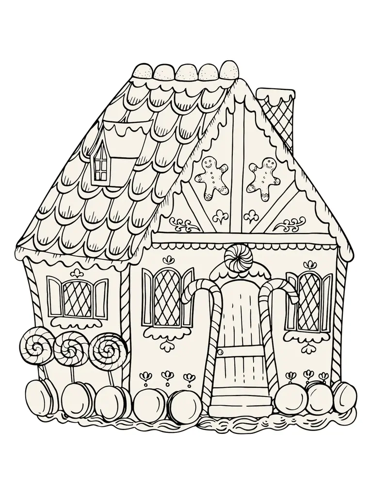 Hester & Cook Gingerbread House Coloring Placemat