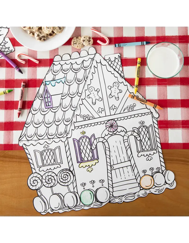 Hester & Cook Gingerbread House Coloring Placemat