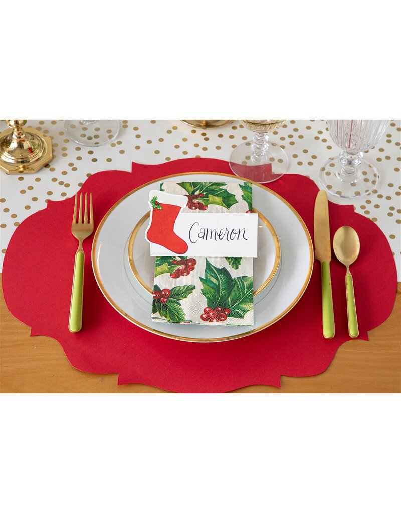Hester & Cook Red French Frame Placemat