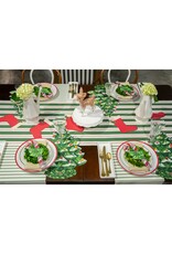 Hester & Cook Green & Red Awning Stripe Table Runner