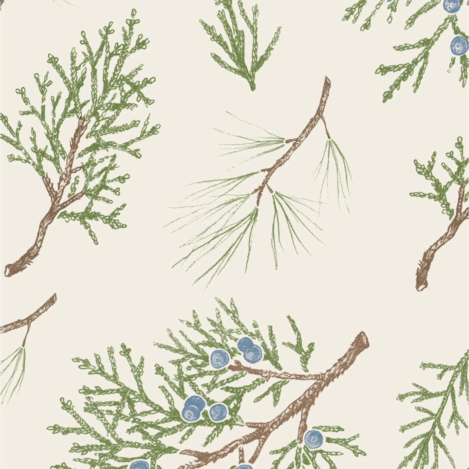 Hester & Cook Juniper Sprigs Cocktail Napkin