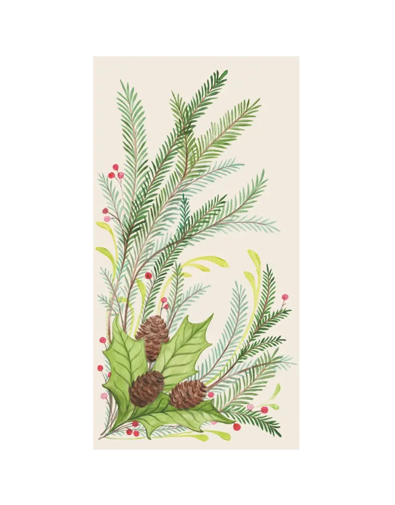 Hester & Cook Christmas Sprigs Guest Napkins