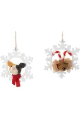 Silver Tree Home & Holiday Dog or Cat in Snowflake Ornament