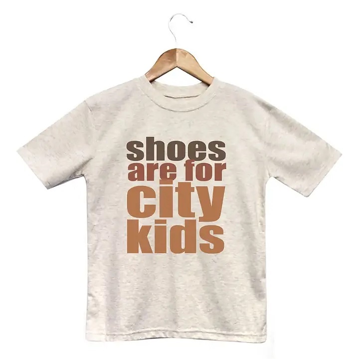 Barefoot Baby Shoes are for City Kids T-Shirt