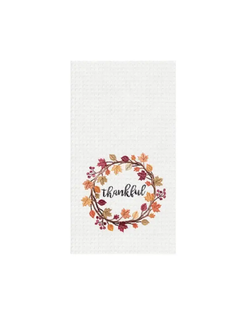 C & F Home Thankful Wreath Kitchen Towel