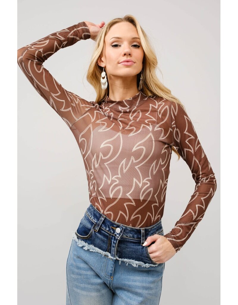 Blue B Kickin’ Dust Mesh Top