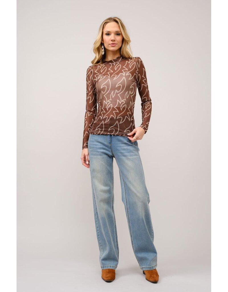 Blue B Kickin’ Dust Mesh Top