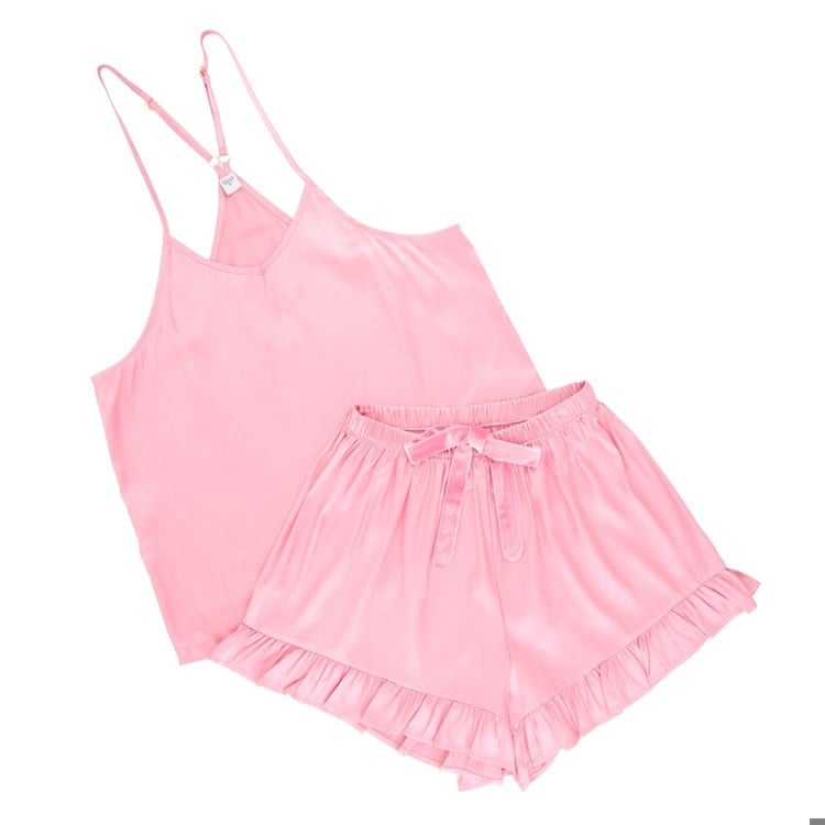Bella Sleep & Spa Cami + Velvet Ruffled Short