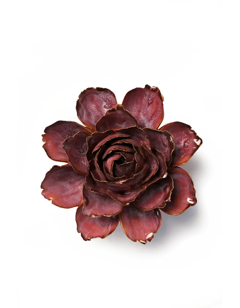 Chive Ceramic Flower - Dewberry Camellia