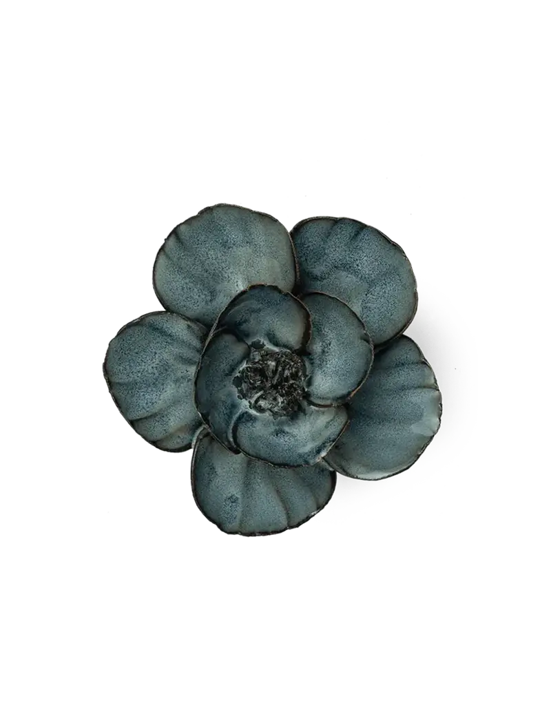 Chive Ceramic Flower - Navy Poppy