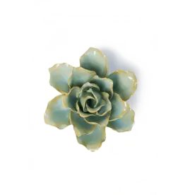 Chive Ceramic Flower - Robin's Egg Blue Stargazer Lily