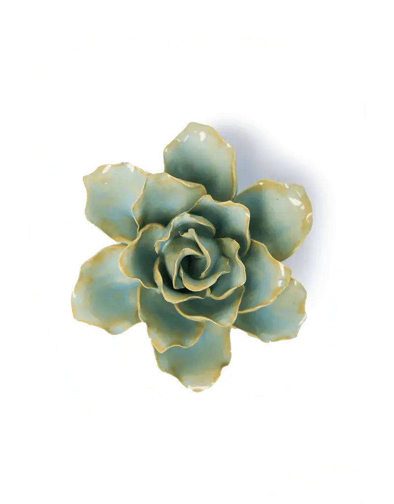 Chive Ceramic Flower - Robin's Egg Blue Stargazer Lily