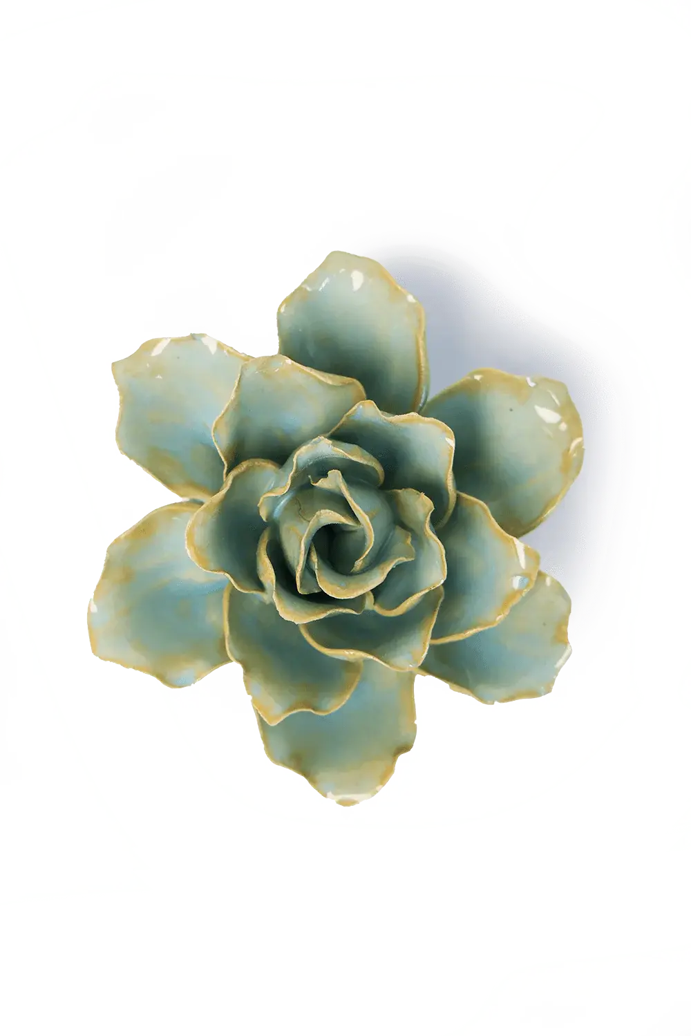 Chive Ceramic Flower - Robin's Egg Blue Stargazer Lily