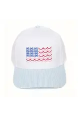 David & Young Americana USA Flag Cap Blue