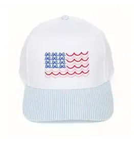 David & Young Americana USA Flag Cap Blue