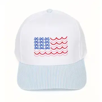 David & Young Americana USA Flag Cap Blue