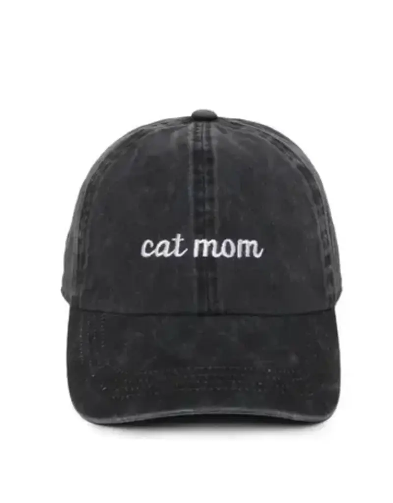 David & Young Cat Mom Cap Black