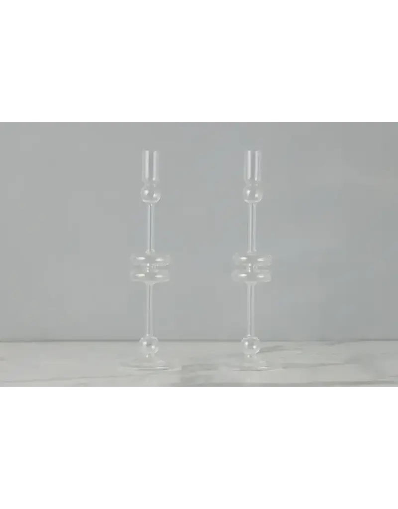 EtuHome Glass Candlestick Large