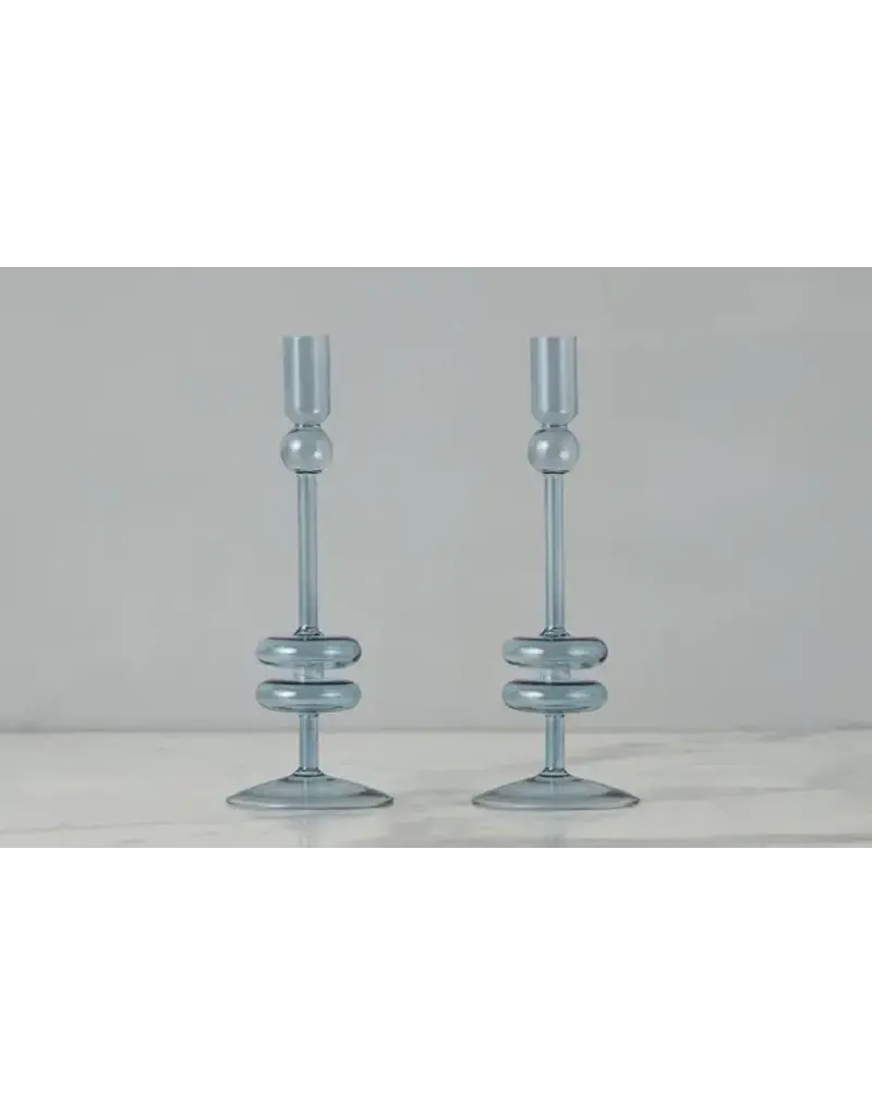 EtuHome Glass Candlestick Medium