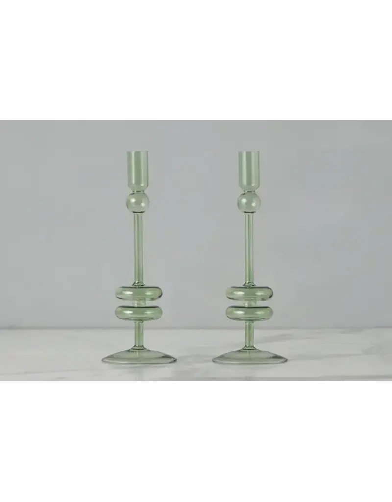 EtuHome Glass Candlestick Medium