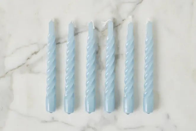 EtuHome Lacquered Twisted Taper Candles