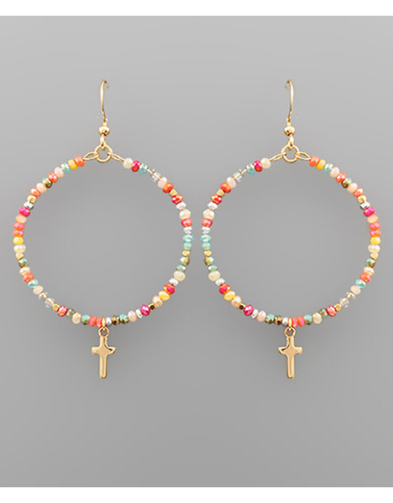 Golden Stella Beaded Faithful Earrings