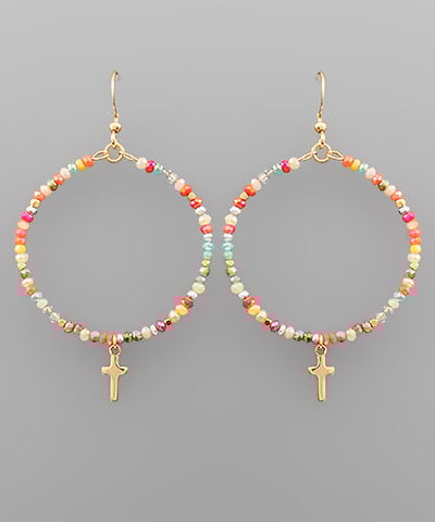Golden Stella Beaded Faithful Earrings