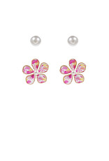 Golden Stella Painted Petal Earrings Set