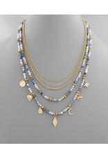 Golden Stella Cosmic Ribbon Necklace