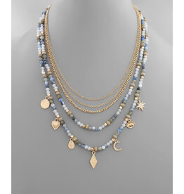 Golden Stella Cosmic Ribbon Necklace