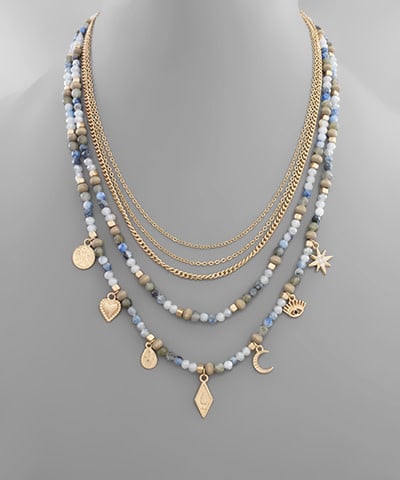 Golden Stella Cosmic Ribbon Necklace