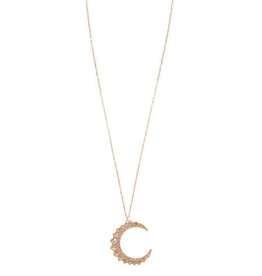 Golden Stella Lunar Glow Crystal Necklace