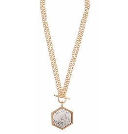 Golden Stella Marbled Echo Necklace