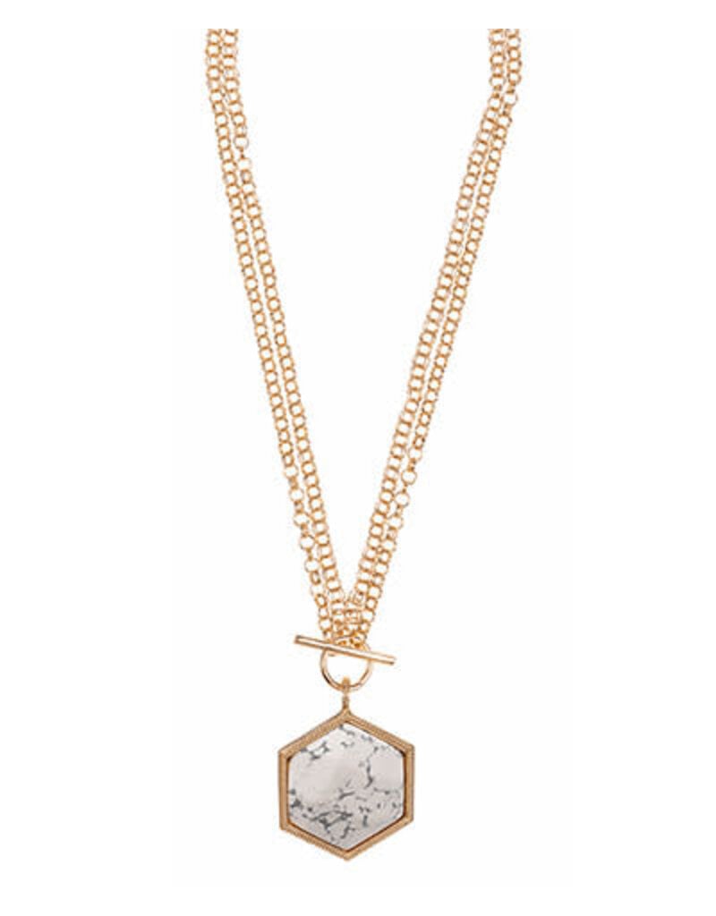Golden Stella Marbled Echo Necklace