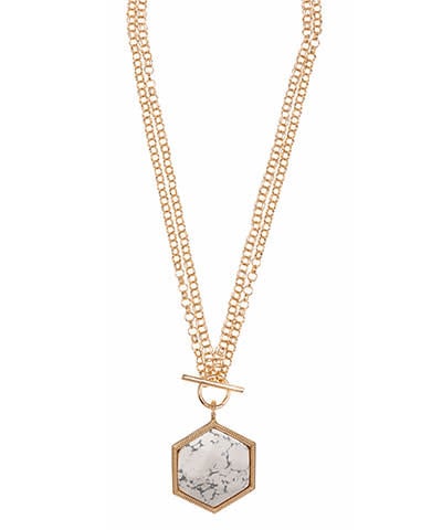 Golden Stella Marbled Echo Necklace