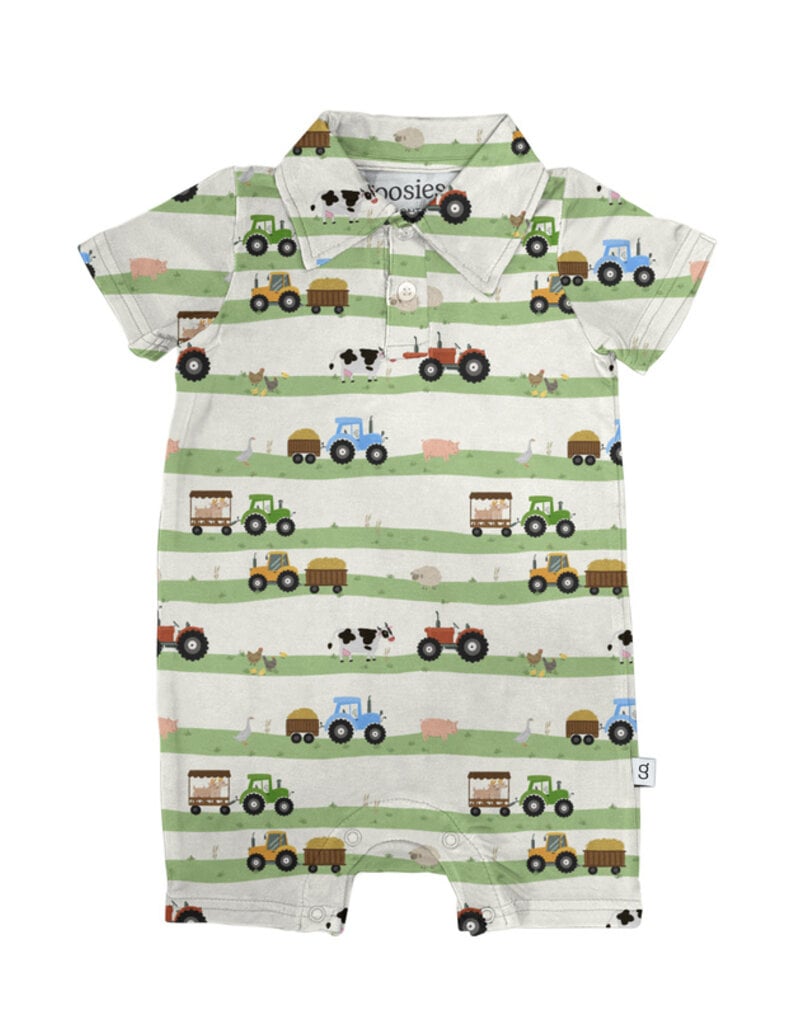 Goosies Farm Stripes Polo Romper
