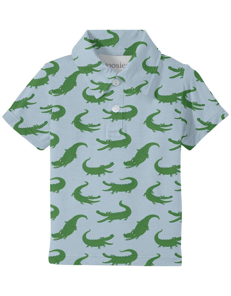 Goosies Blue Alligator Polo Shirt