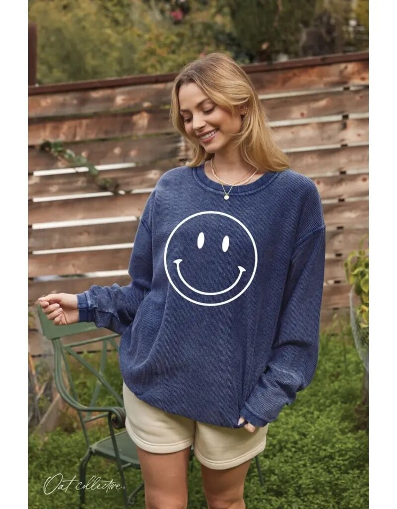 Oat Collective Smiley Vintage Pullover