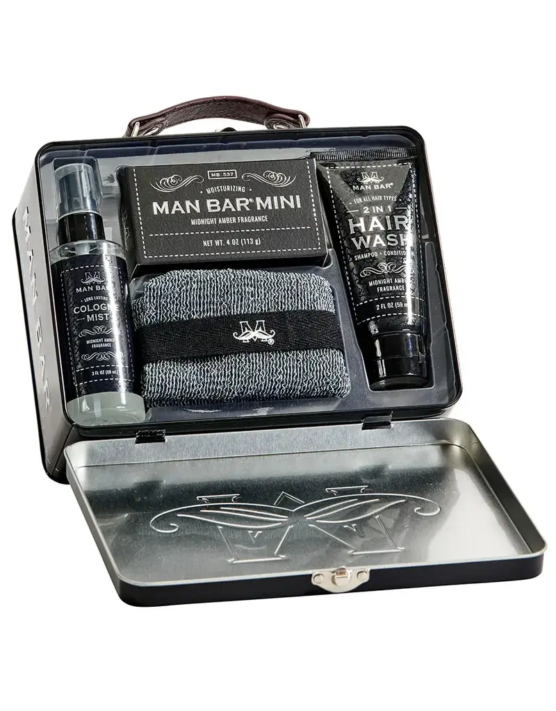 San Francisco Soap Company Man Bar Travel Kit - Midnight Amber